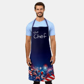 Der Koch US Flagge und das Feuerwerk Schürze (Getragen)