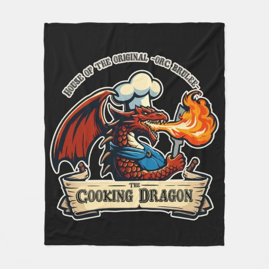 Der Kochdrache Fleecedecke (Vorderseite)