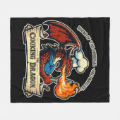 Der Kochdrache Fleecedecke (Vorderseite (Horizontal))