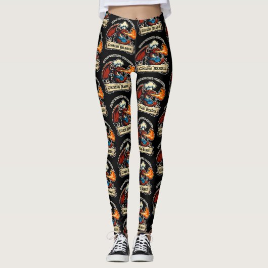 Der kochende Drache Leggings (Vorderseite)