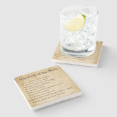 Der Kodex des Westens | Südliche Zitate Steinuntersetzer (Seitenansicht)