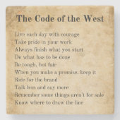 Der Kodex des Westens | Südliche Zitate Steinuntersetzer (Vorderseite)