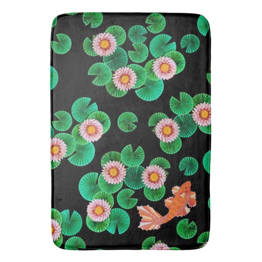 Der Koi-Papierteich Badematte (Vorderseite Vertikal)