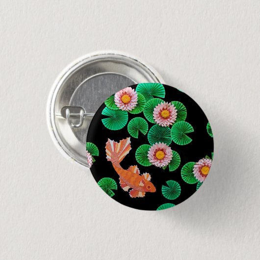 Der Koi-Papierteich Button (Vorne & Hinten)