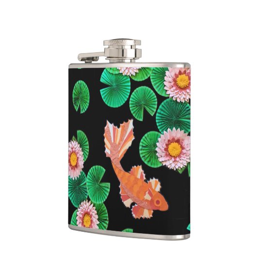 Der Koi-Papierteich Flachmann (Links)