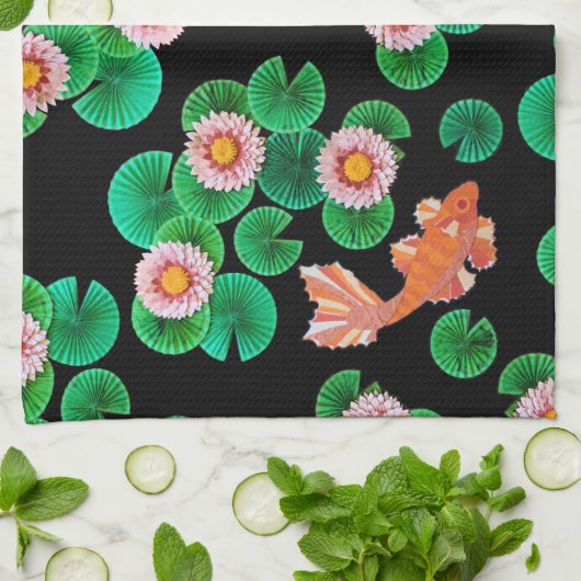 Der Koi-Papierteich Handtuch (Gefaltet)