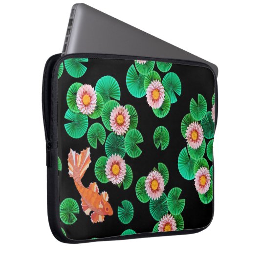 Der Koi-Papierteich Laptopschutzhülle (Vorne Rechts)