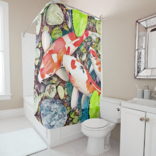 Der Koi-Teich Duschvorhang