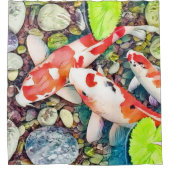 Der Koi-Teich Duschvorhang (Vorderseite)