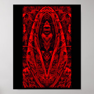 Der Kokon-Terror, wenn das Monster erwacht. Rot Poster