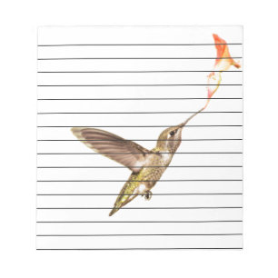 Der Kolibri und die Blume Notizblock