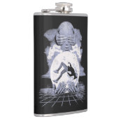 Der Kollaps - Techno-Dystopian Streetwear Design Flachmann (Rechts)