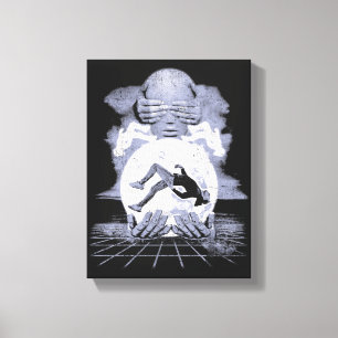 Der Kollaps - Techno-Dystopian Streetwear Design Leinwanddruck