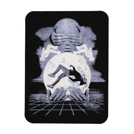Der Kollaps - Techno-Dystopian Streetwear Design Magnet (Vertikal)