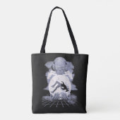 Der Kollaps - Techno-Dystopian Streetwear Design Tasche (Rückseite)