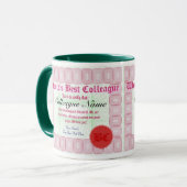 Der Kollege-Zertifikat-Preis-Tasse der Welt beste Tasse (Vorderseite Links)