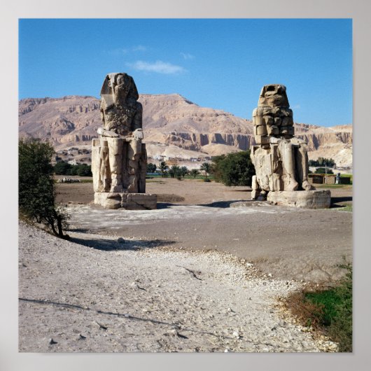 Der Kolossi von Memnon, Statuen von Amenhotep Poster (Vorne)