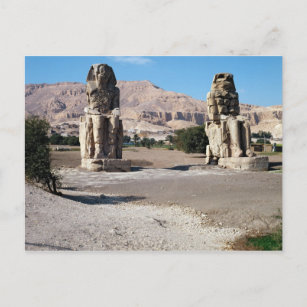 Der Kolossi von Memnon, Statuen von Amenhotep Postkarte