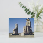 Der Kolossi von Memnon, Statuen von Amenhotep Postkarte (Stehend Vorderseite)