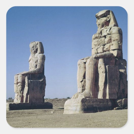 Der Kolossi von Memnon, Statuen von Amenhotep Quadratischer Aufkleber (Vorderseite)