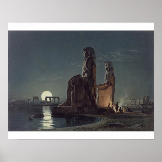 Der Kolossi von Memnon, Thebes, einer von 24 Illus Poster (Vorne)