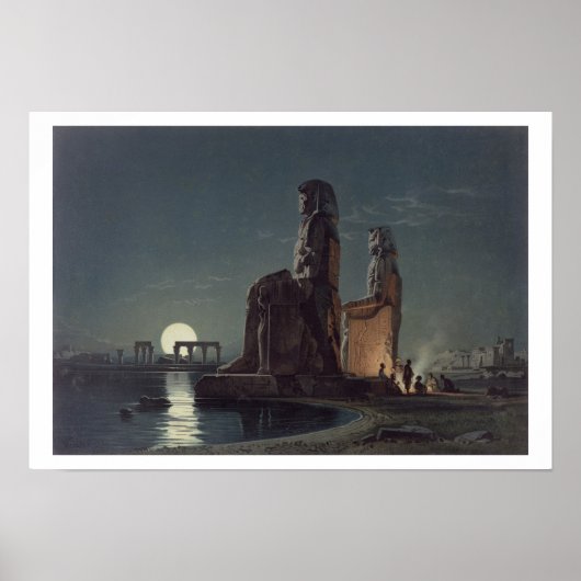 Der Kolossi von Memnon, Thebes, einer von 24 Illus Poster (Vorne)