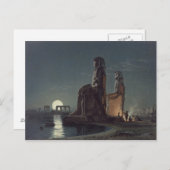 Der Kolossi von Memnon, Thebes, einer von 24 Illus Postkarte (Vorne/Hinten)