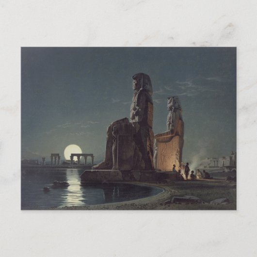 Der Kolossi von Memnon, Thebes, einer von 24 Illus Postkarte (Vorderseite)
