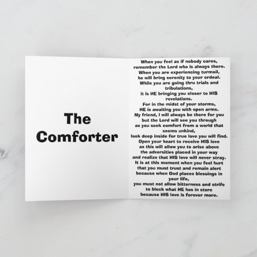 Der Komfort Karte (Innenseite)