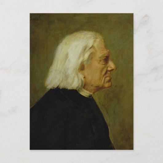 Der Komponist Franz Liszt , 1884 Postkarte (Vorderseite)