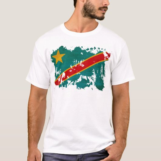 Der Kongo-Flagge T-Shirt (Vorderseite)