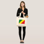 Der Kongo-Flaggen-Taschen-Tasche Jumbo Stoffbeutel (Vorderseite (Model))
