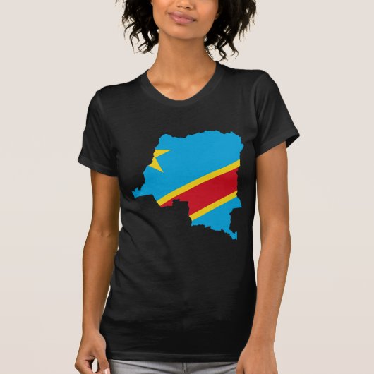 Der Kongo-Flaggenkarte CD T-Shirt (Vorderseite)