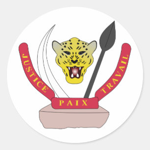 Der Kongo-Wappen CD Runder Aufkleber