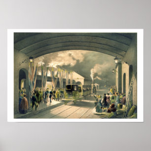 Der König an der neuen Querstation (litho) Poster