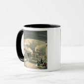 Der König an der neuen Querstation (litho) Tasse (Vorderseite Links)