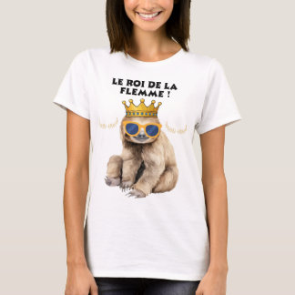 Der König der Faulheit – Illustration Fauler Affe T-Shirt