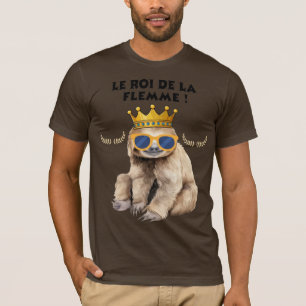 Der König der Faulheit – Illustration Fauler Affe T-Shirt