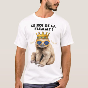 Der König der Faulheit – Illustration Faules Affe T-Shirt
