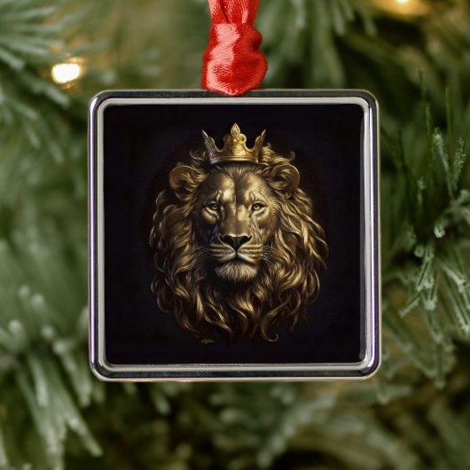 Der König! Der nicht so feige Löwe von Oz Ornament Aus Metall (Baum)