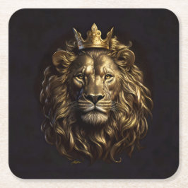 Der König! Der nicht so feige Löwe von Oz Rechteckiger Pappuntersetzer