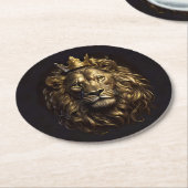 Der König! Der nicht so feige Löwe von Oz Runder Pappuntersetzer (Angewinkelt)