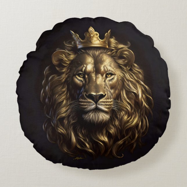 Der König! Der nicht so feige Löwe von Oz Rundes Kissen (Vorderseite)