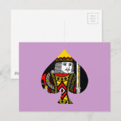 Der König der Spades Postkarte (Vorne/Hinten)