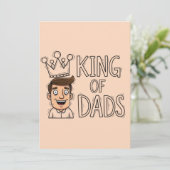 Der König der Väter Vatertag Einladung (Stehend Vorderseite)