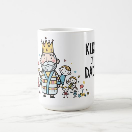 Der König der Väter Vatertag Kaffeetasse (Mittel)