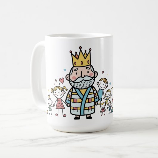 Der König der Väter Vatertag Kaffeetasse (Vorderseite Links)