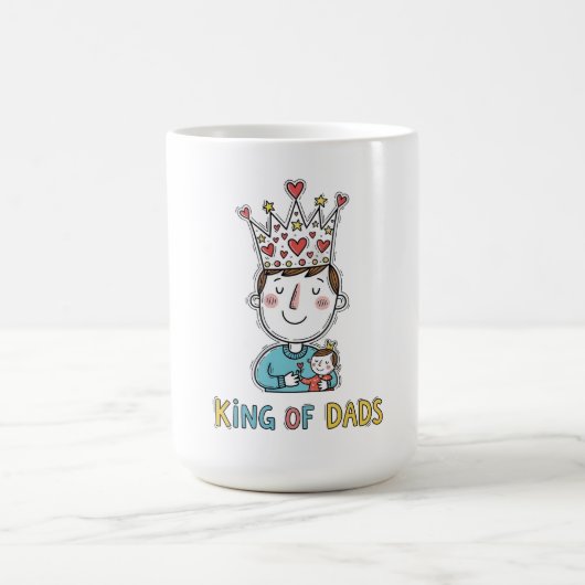 Der König der Väter Vatertag Kaffeetasse (Mittel)