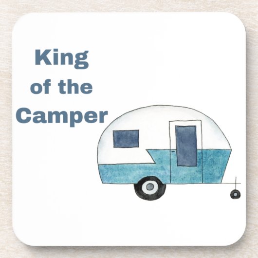 Der König des Campers auf einem Getränkeuntersetzer (Vorderseite)