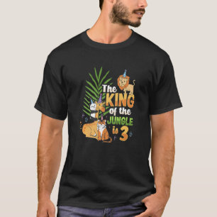 Der König des Dschungels ist 3 Geburtstag Zoo Anim T-Shirt